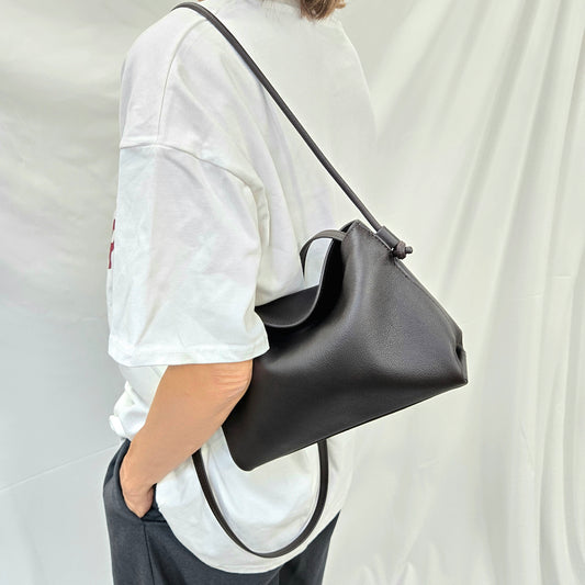 Korea Soft Pebble Leather Shoulder Bag (Medium)