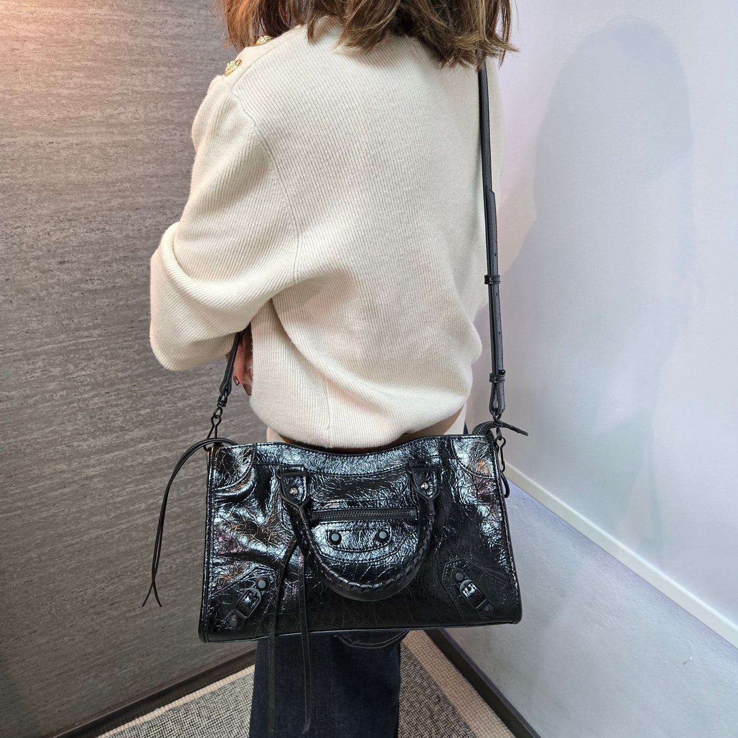 Korea Cow Leather City Crossbody (Small)