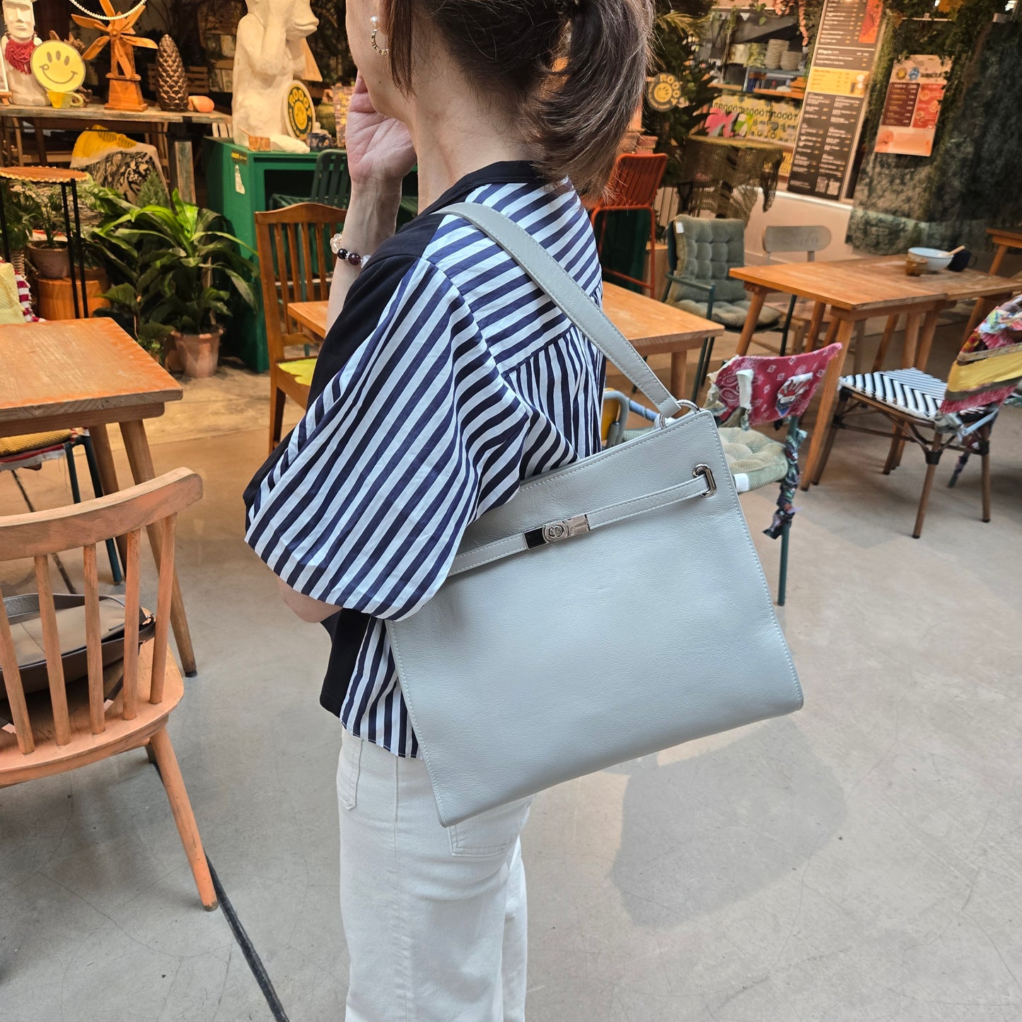 Korea Cow Leather Belt Soft Structural Bag