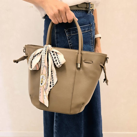 Korea Soft Pebble Leather Bucket Bag