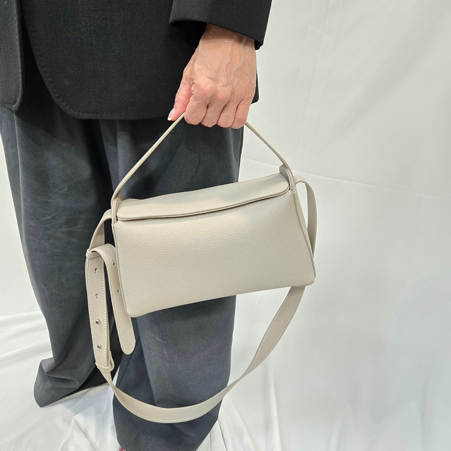 Korea Soft Pebble Leather Shoulder Bag