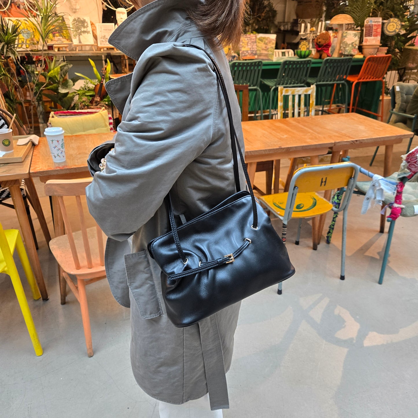 Korea Lamb Leather Shoulder Bag (Large)