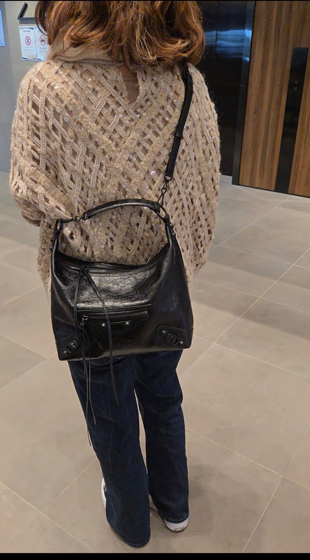Cow Leather City Hobo (Medium size)