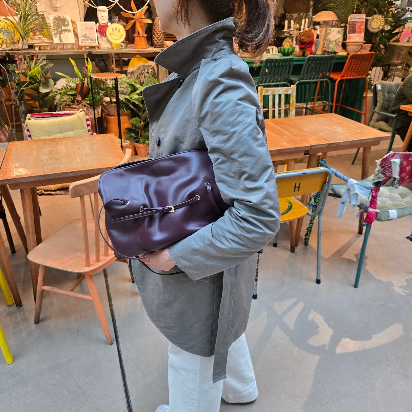 Korea Lamb Leather Shoulder Bag (Large)