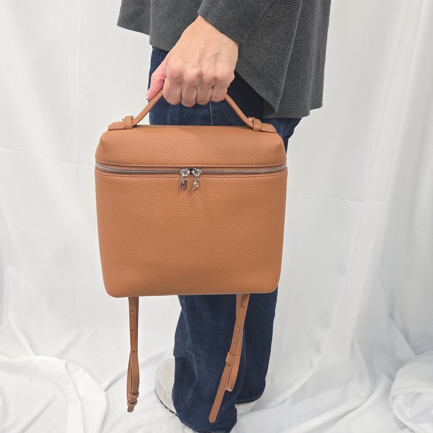 Korea Soft Pebble Leather LP Backpack