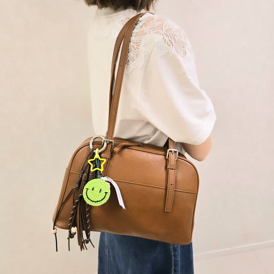 Korea Leather Boston Bag