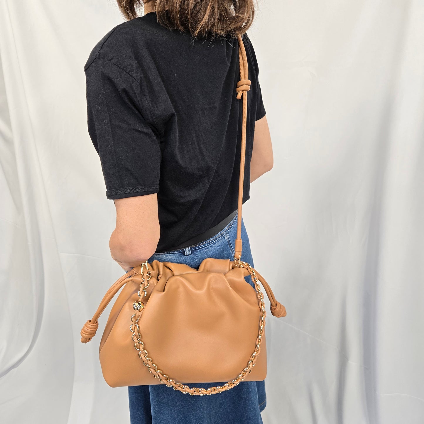 Korea Soft Calf Leather Chain Purse