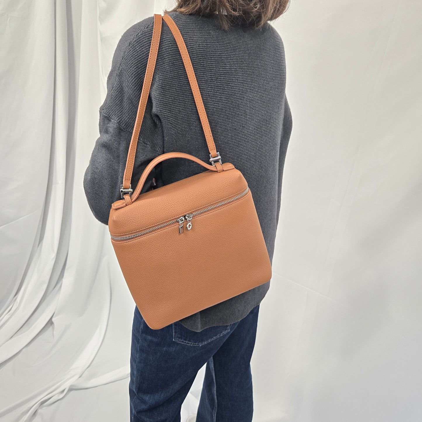 Korea Soft Pebble Leather LP Backpack