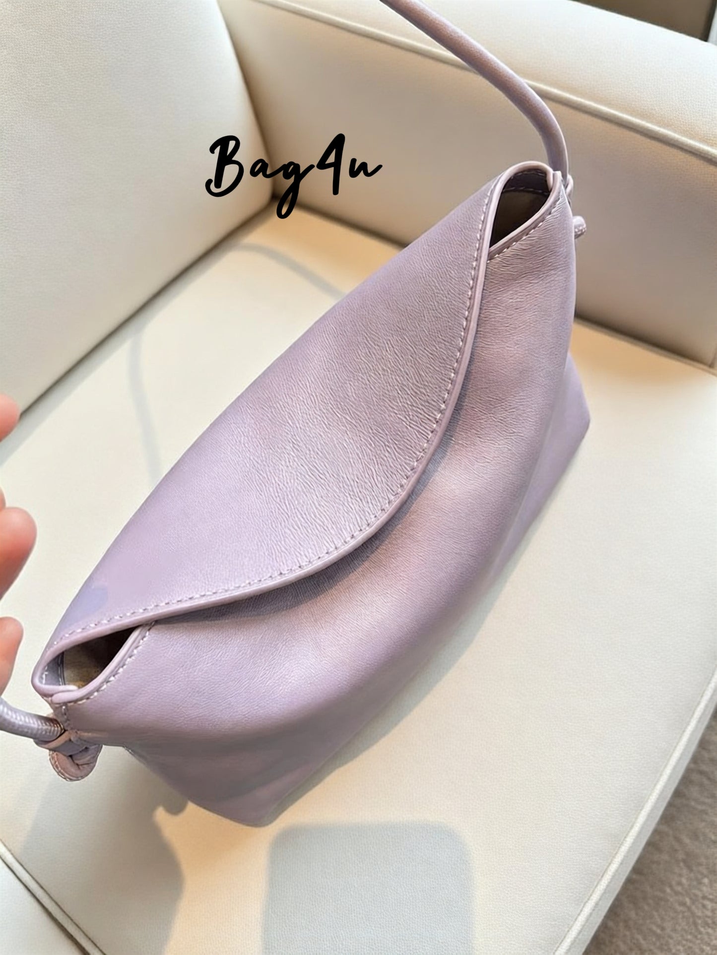 Korea Cow Leather Lilac Hobo