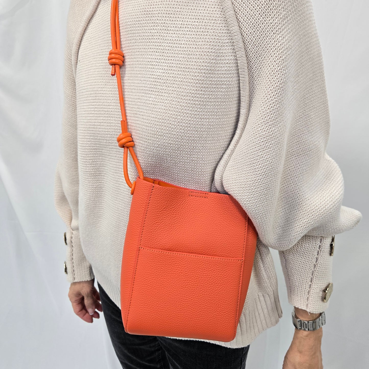 Korea Soft Pebble Leather Phone Bag