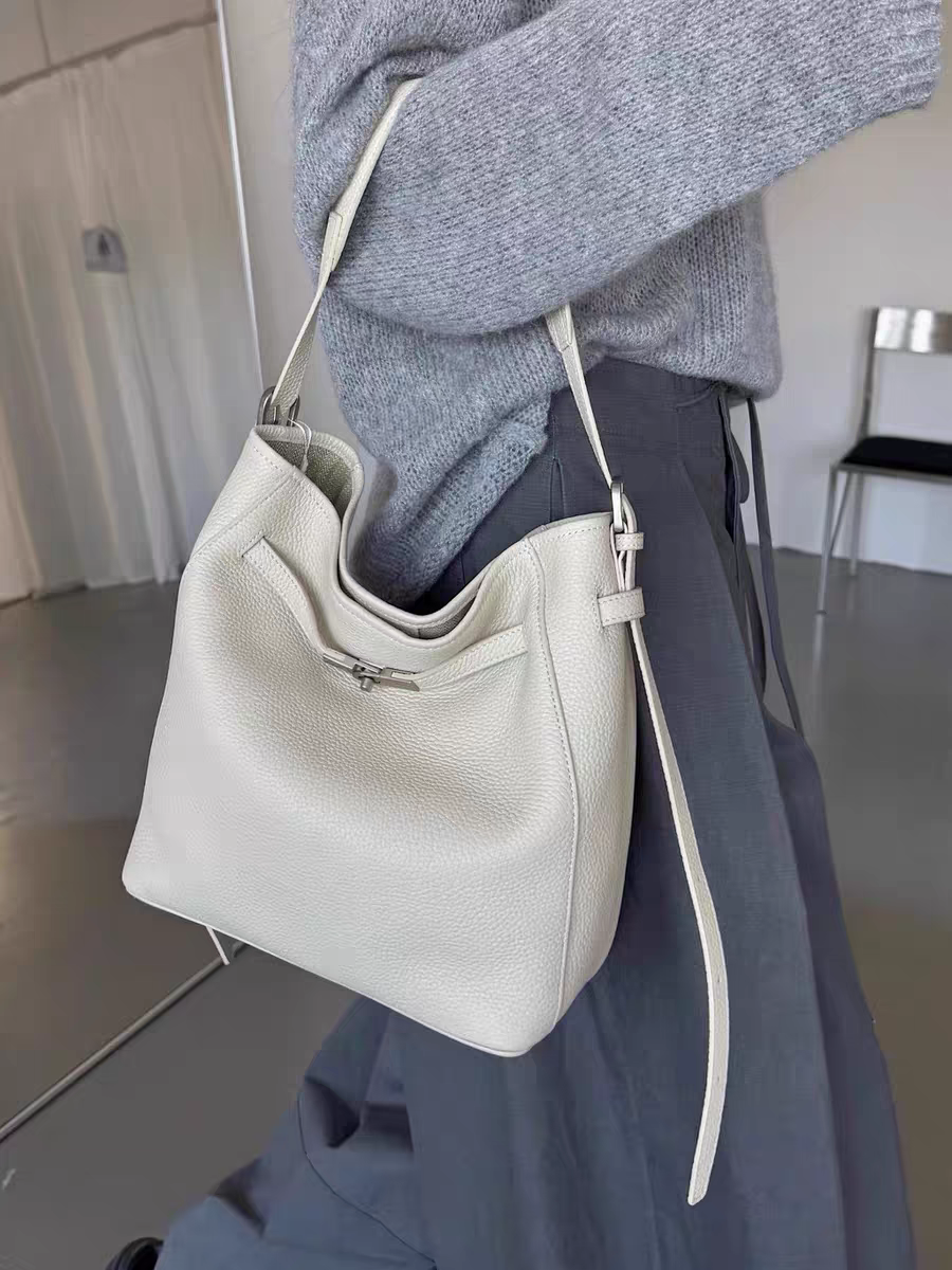 Korea Cow Leather Kelly Bucket