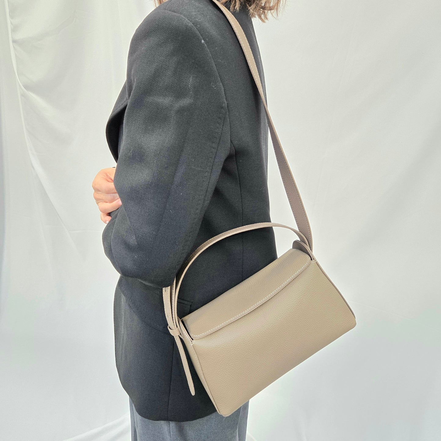 Korea Soft Pebble Leather Shoulder Bag