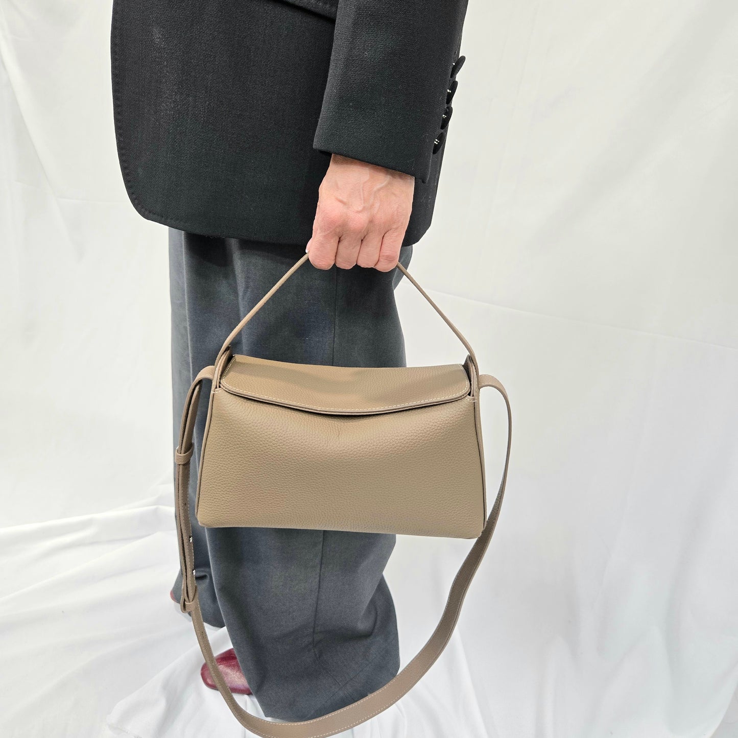 Korea Soft Pebble Leather Shoulder Bag