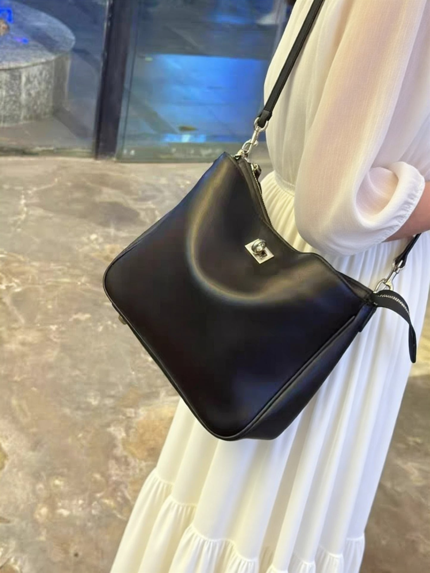 Korea Cow Leather Rodeo Hobo