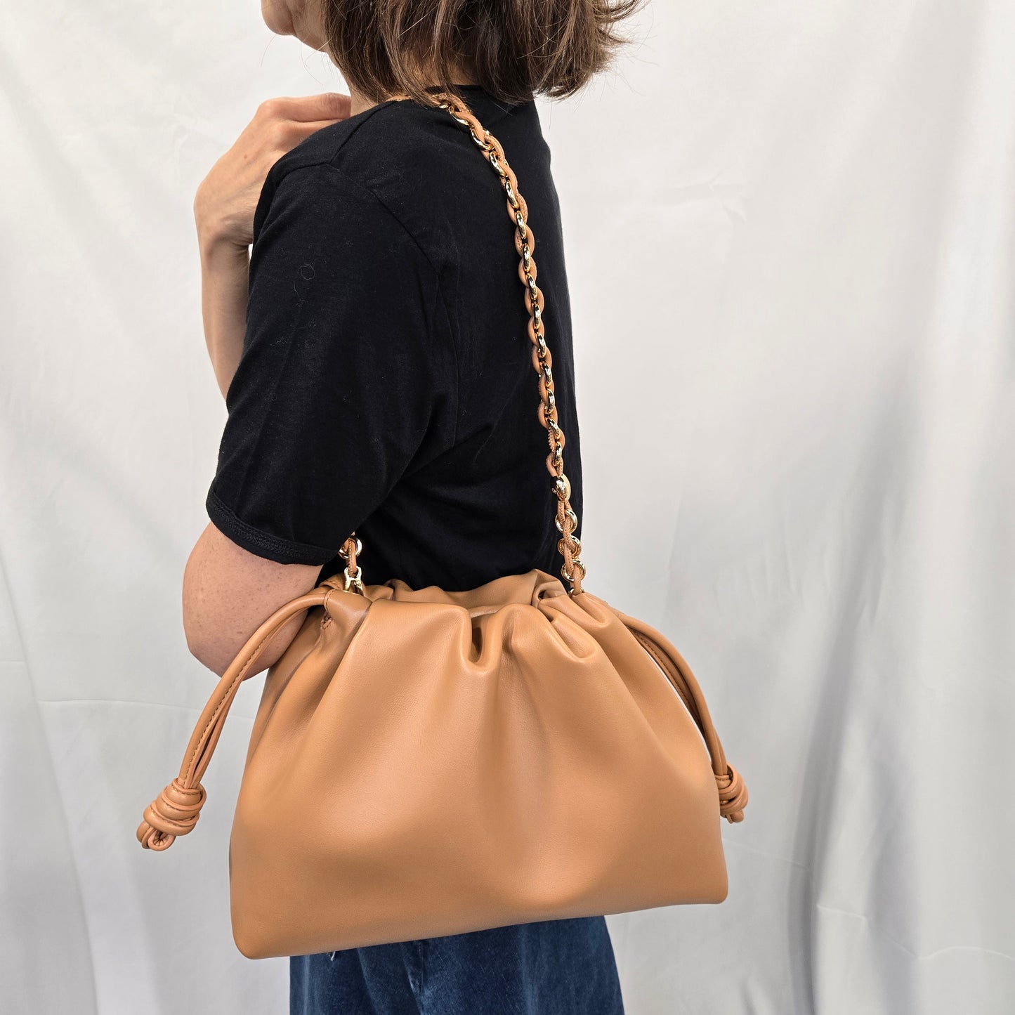 Korea Soft Calf Leather Chain Purse