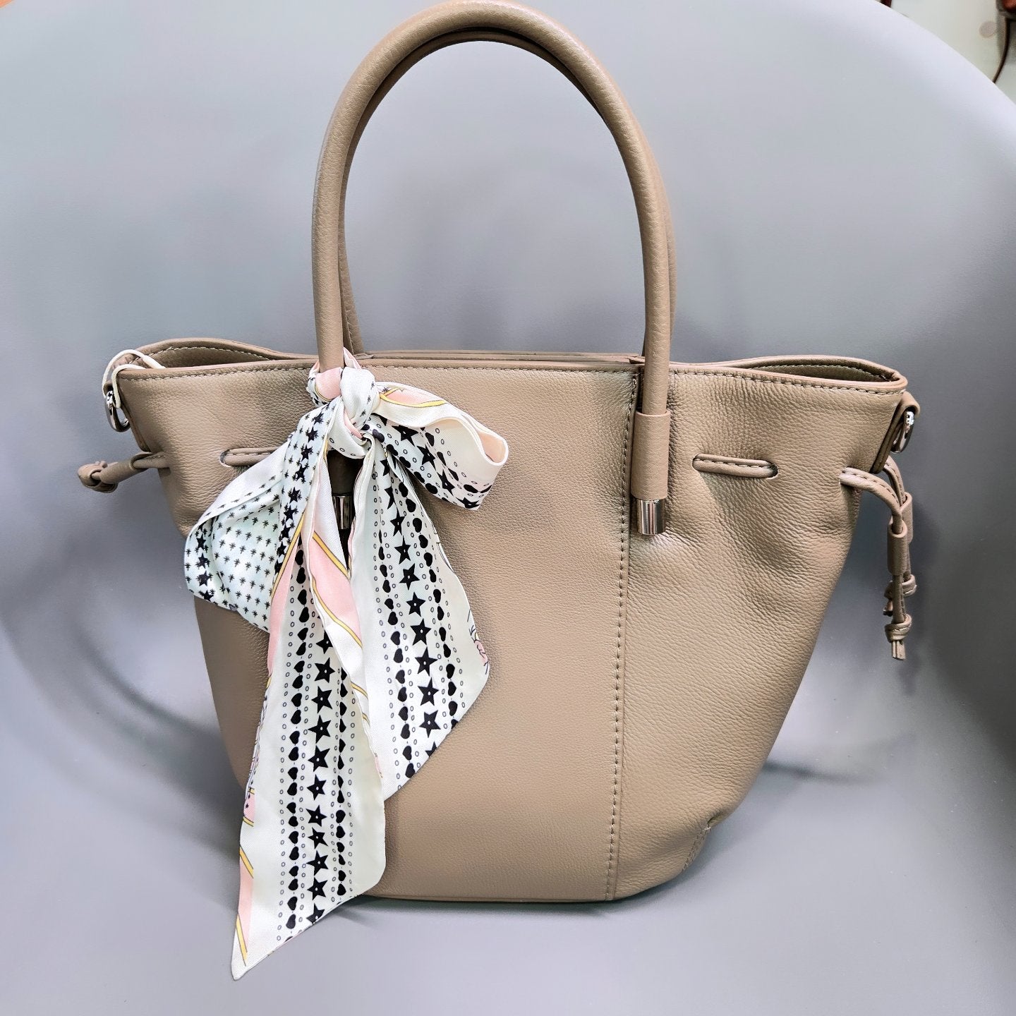 Korea Soft Pebble Leather Bucket Bag