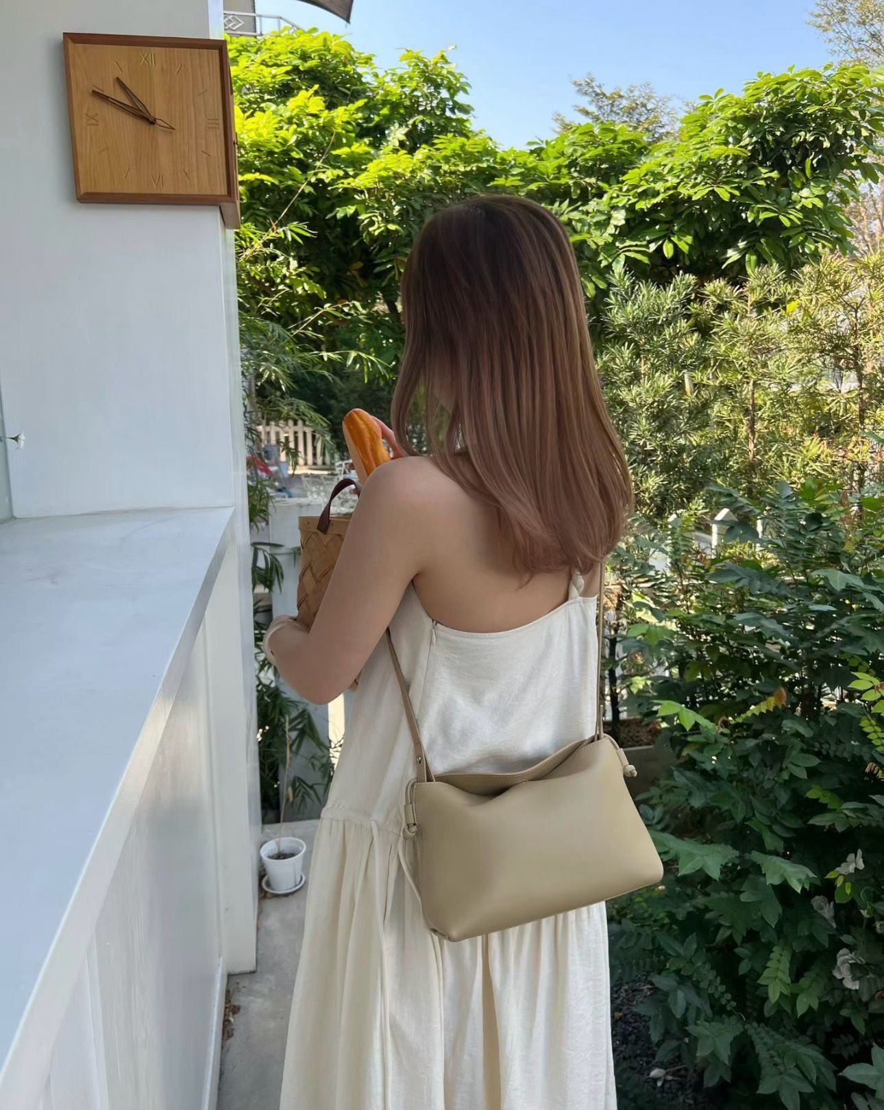 Korea Cow Leather Lilac Hobo