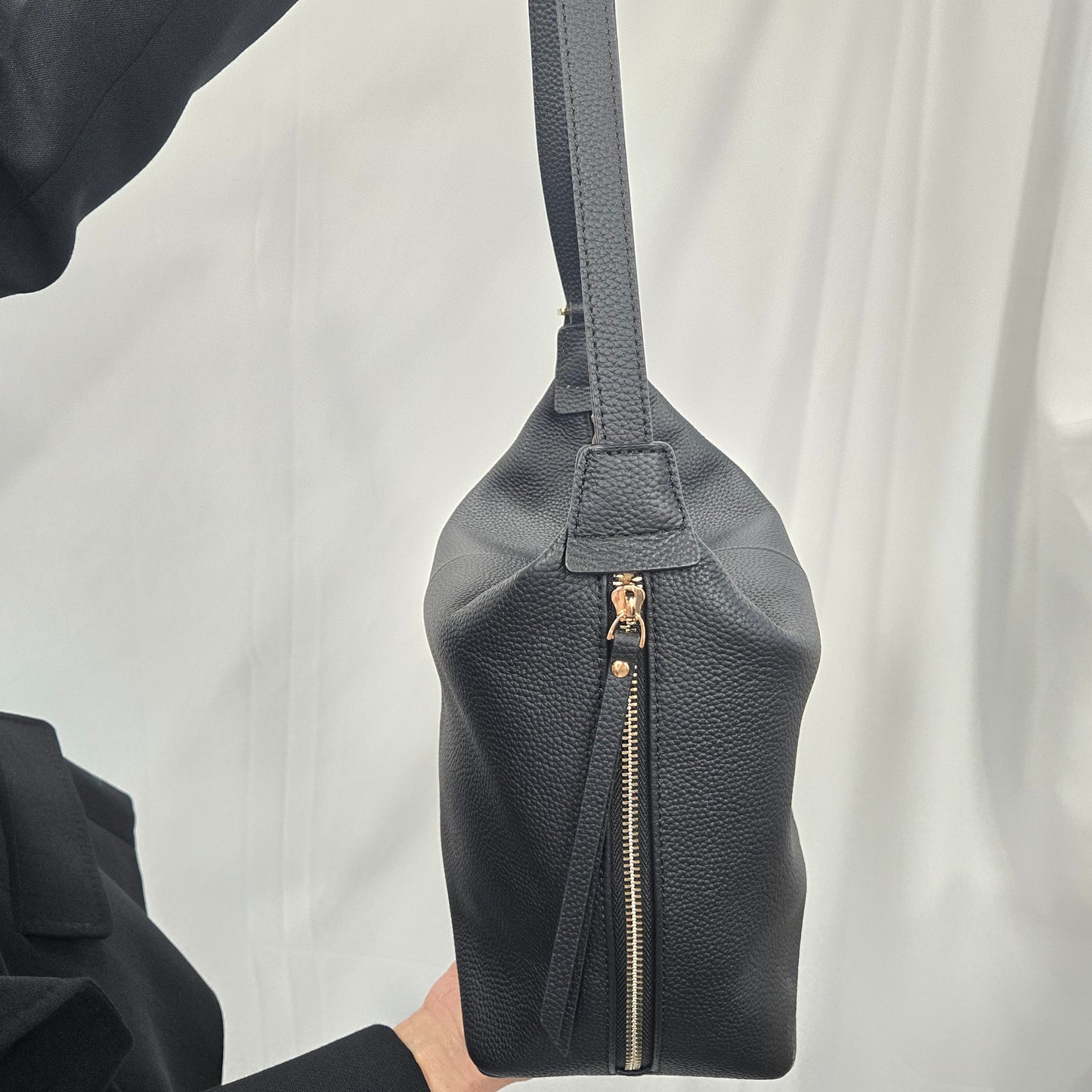 Korea Soft Pebble Leather Shoulder Backpack 2 in 1