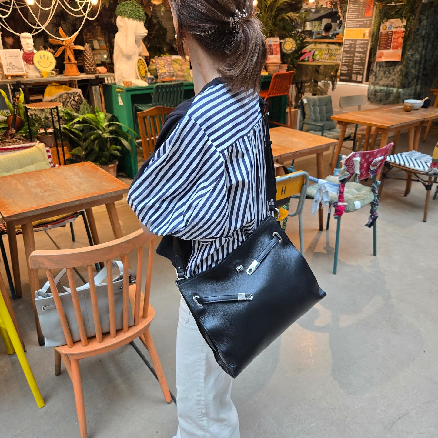 Korea Cow Leather Belt Soft Structural Bag