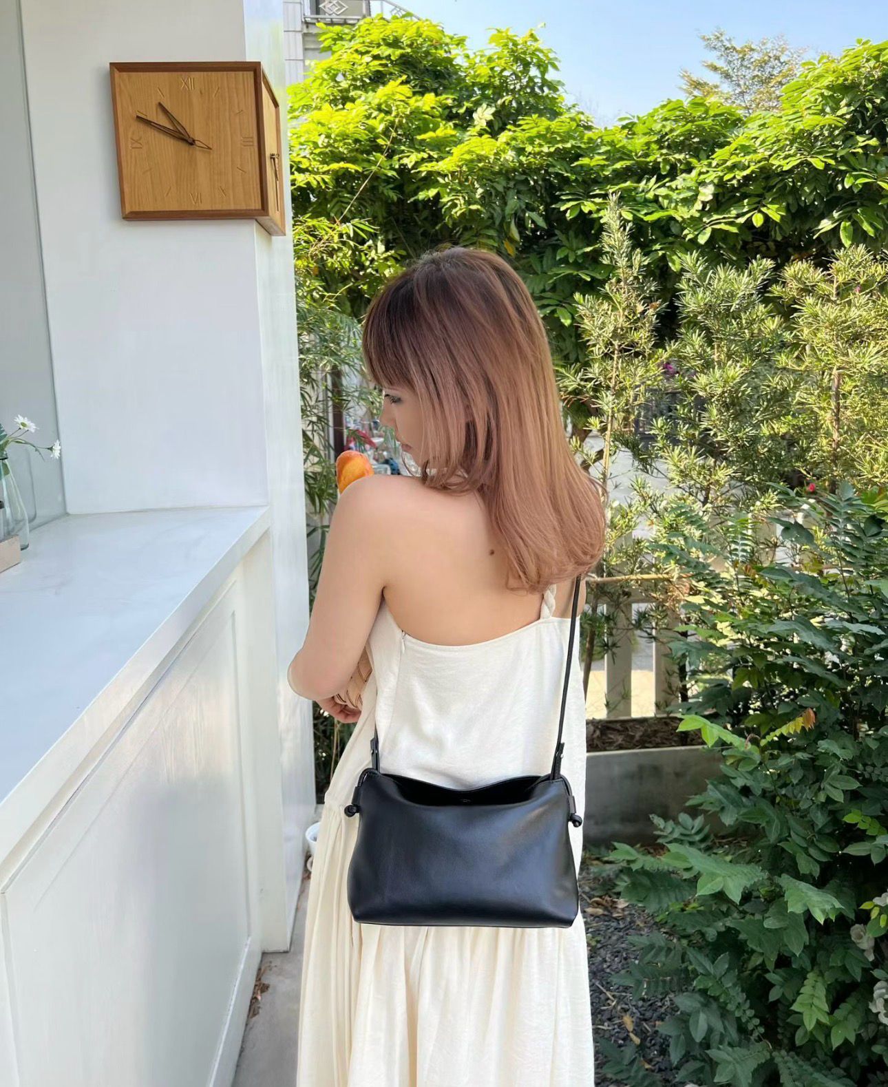 Korea Cow Leather Lilac Hobo