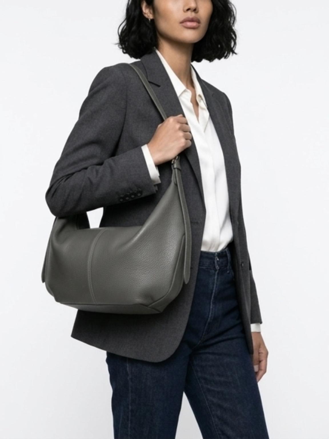 Korea Cow Leather Croissant Bag (Large)