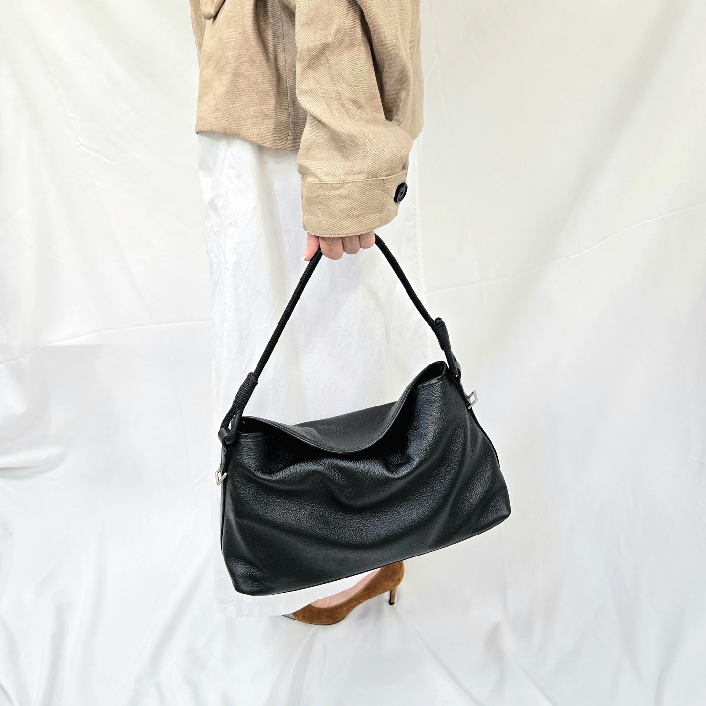 Korea Soft Pebble Leather Hobo (Large)