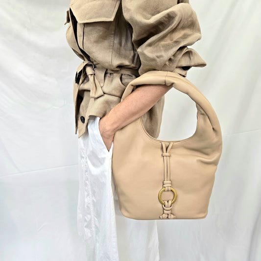 Korea Calf Leather Hobo Bag