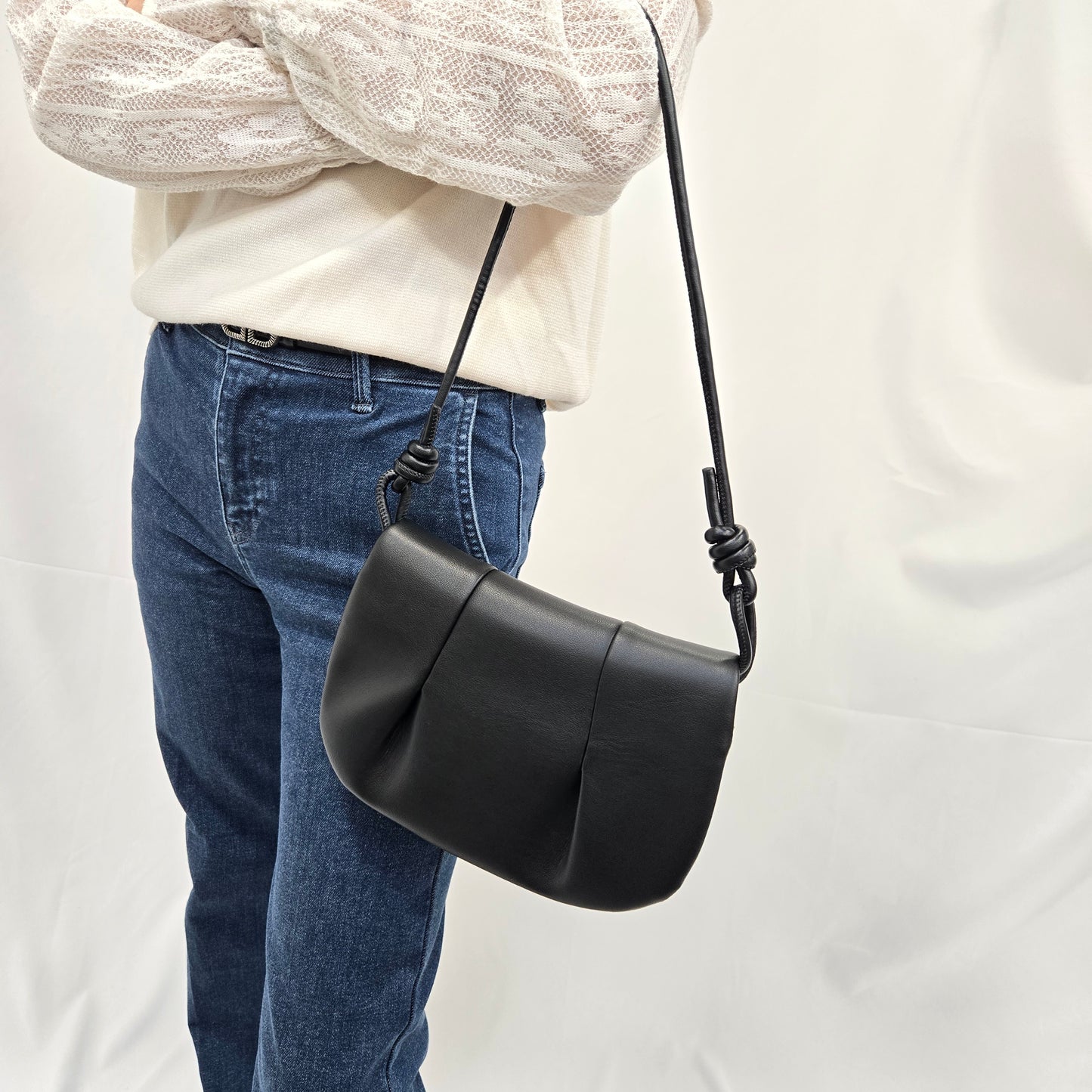 Korea Soft Calf Leather Crossbody Bag